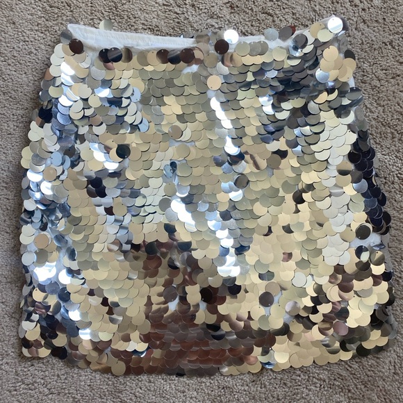 Pippa Silver Disco Mini Skirt - 12th Tribe - Picture 8 of 8